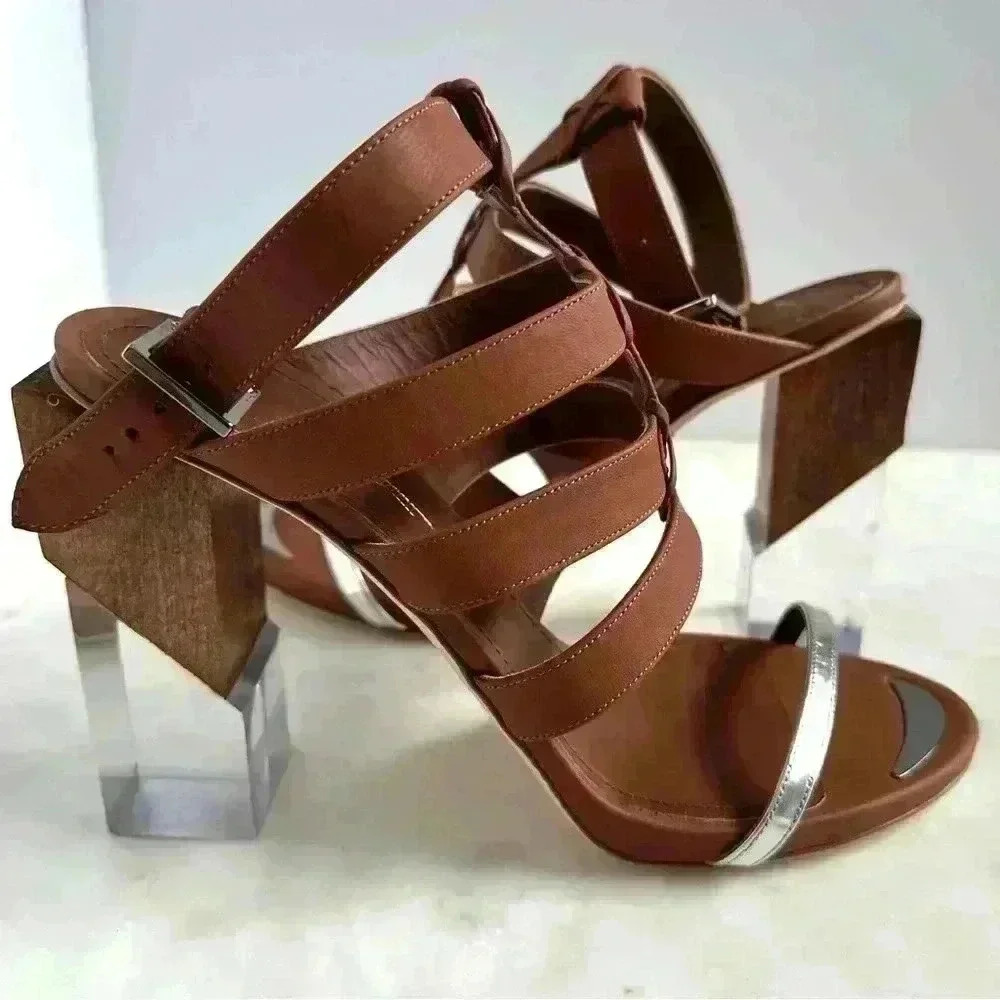 Maiyet Block Heel Multi strap Sandals size 41